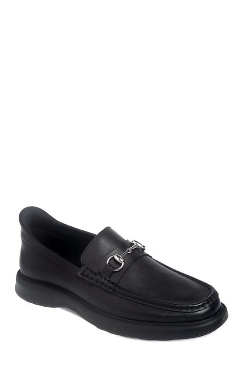 David Road Hands Free Technology Leather Buckle Loafer