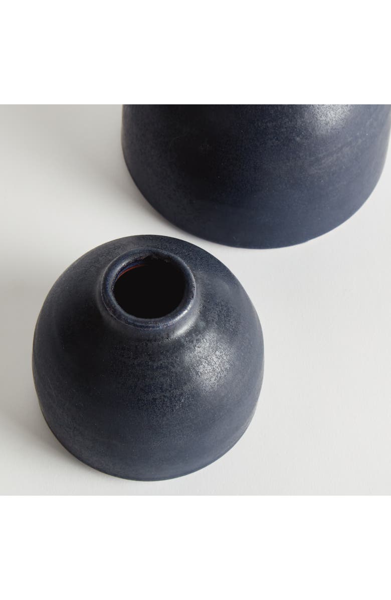 Napa Home & Garden Studio Bud Vases, Set of 2 - Navy Terracotta, Handcrafted, Alternate, color, Blue