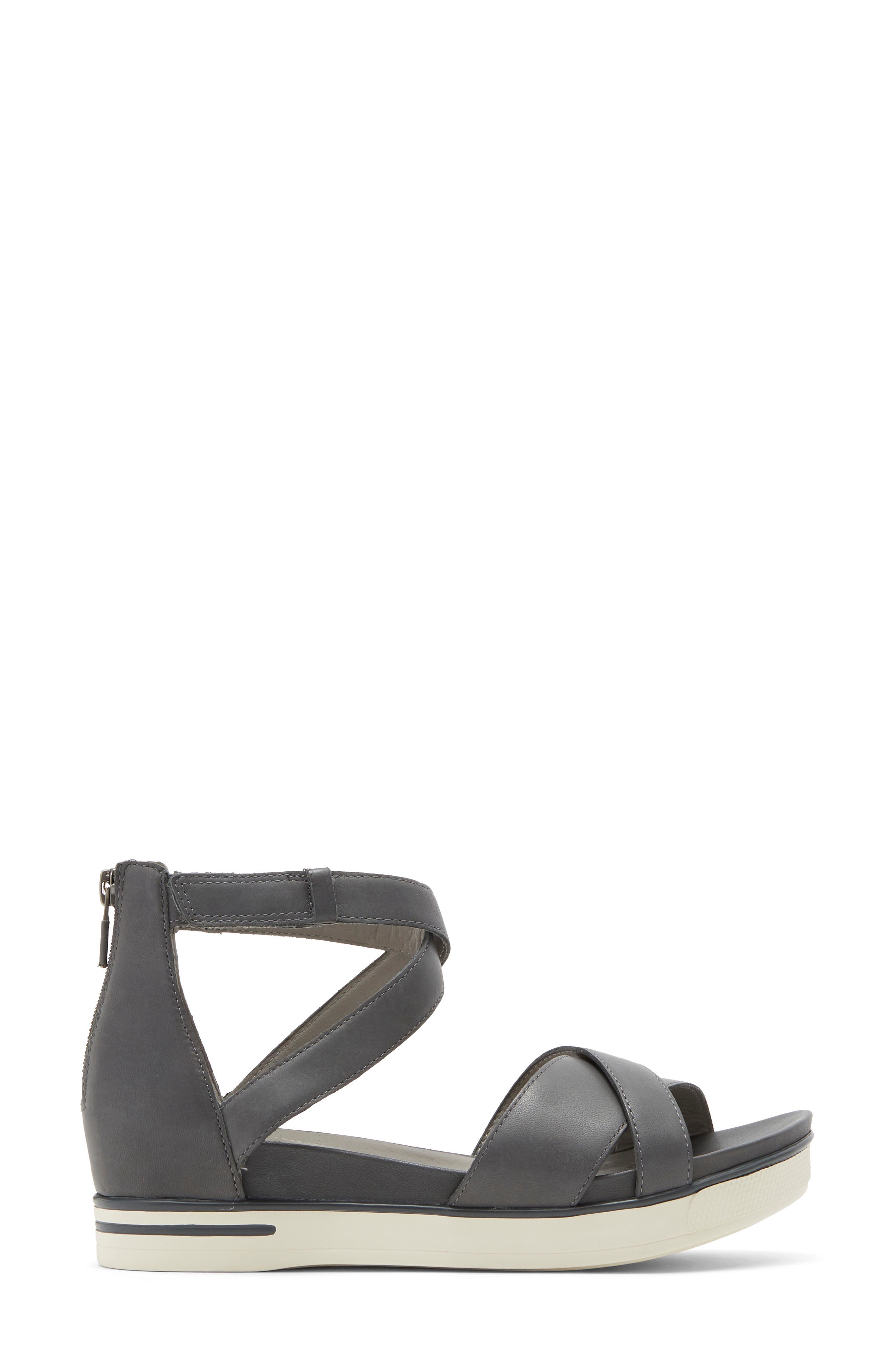 Sally Wedge Sandal, Alternate, color, GRAPHITE
