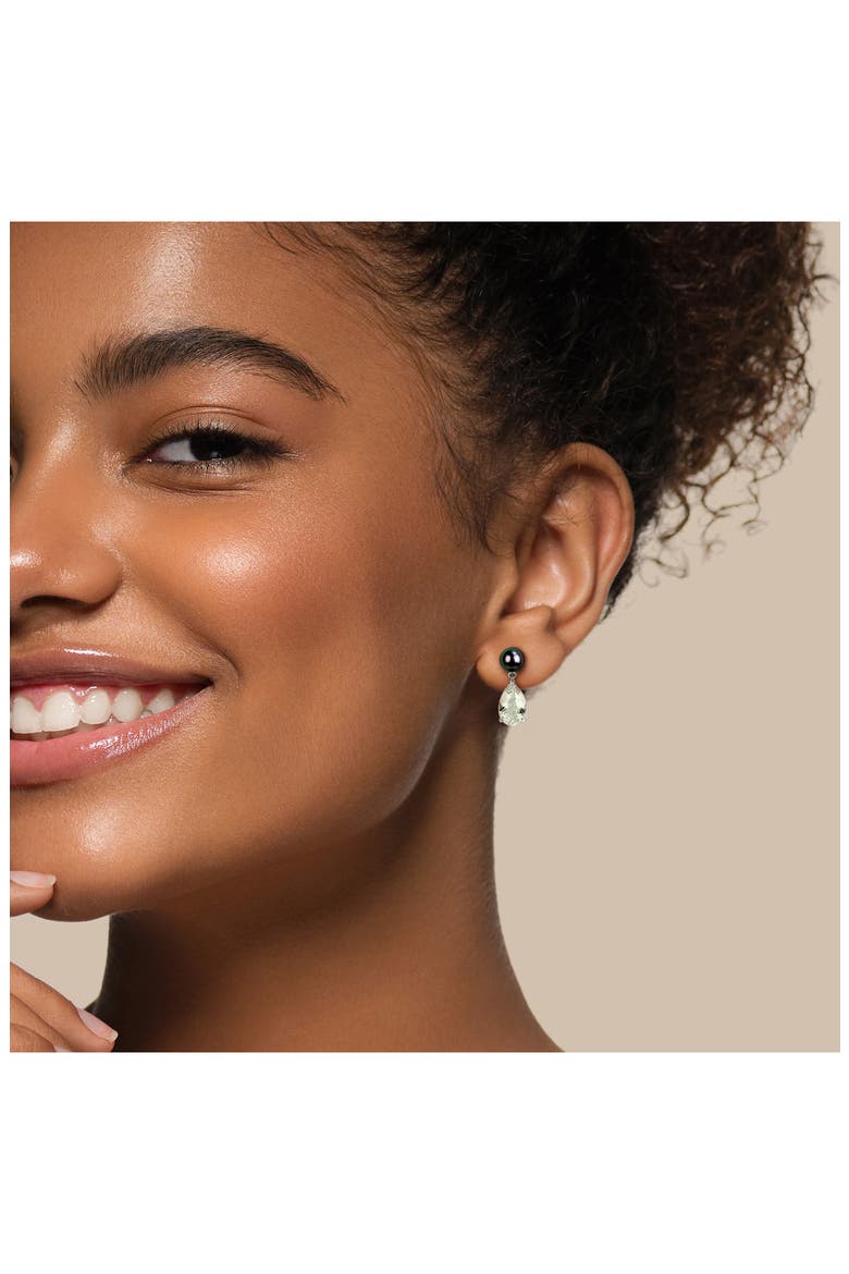Cultured Tahitian Pearl & Stone Mismatch Drop Earrings, Alternate, color, MULTICOLOR