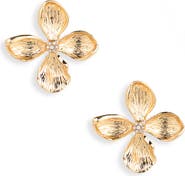 Cara Statement Flower Cubic Zirconia Stud Earrings
