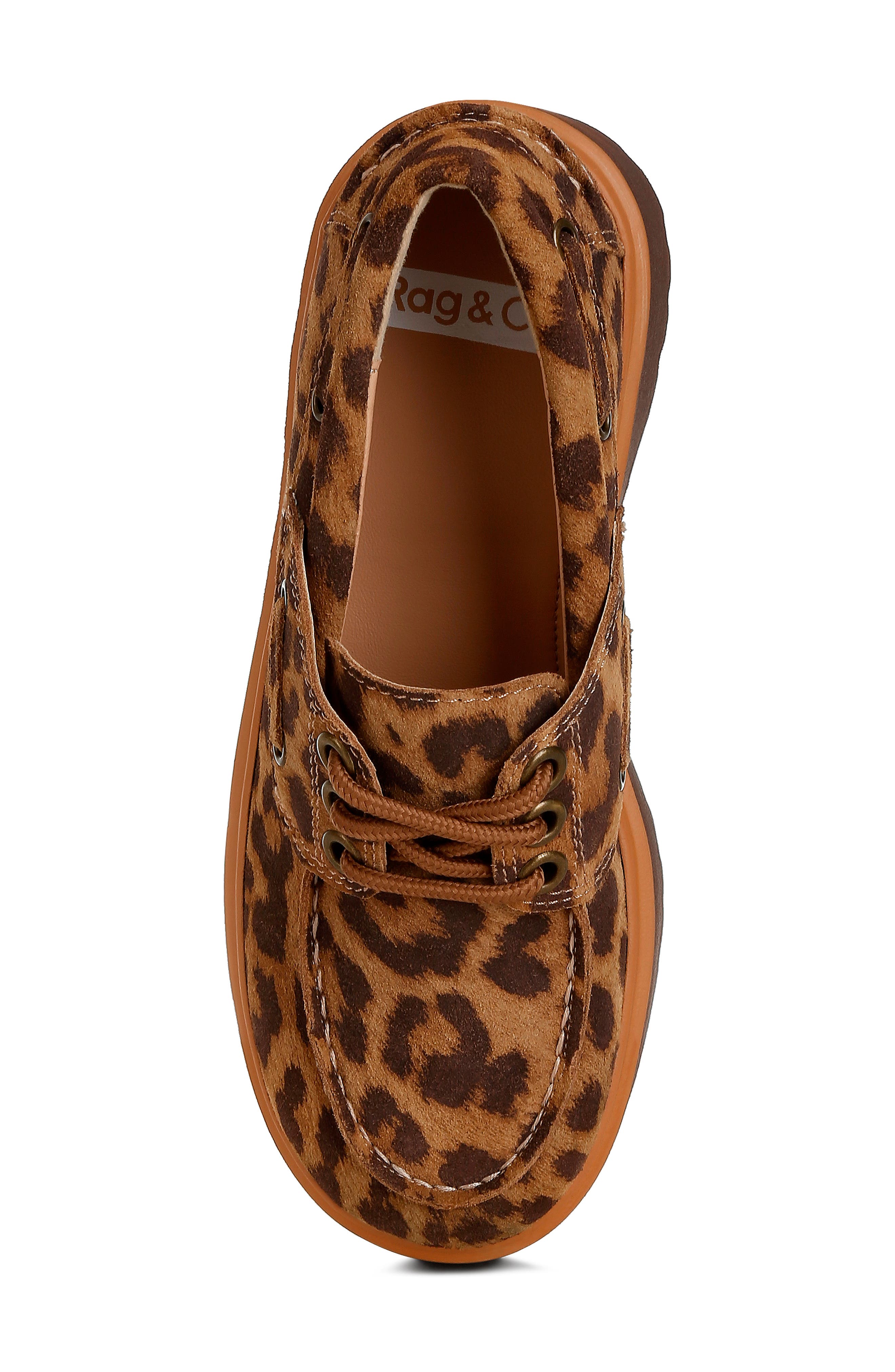 Rag & Co Onglur Platform Boat Shoe, Alternate, color, Leopard