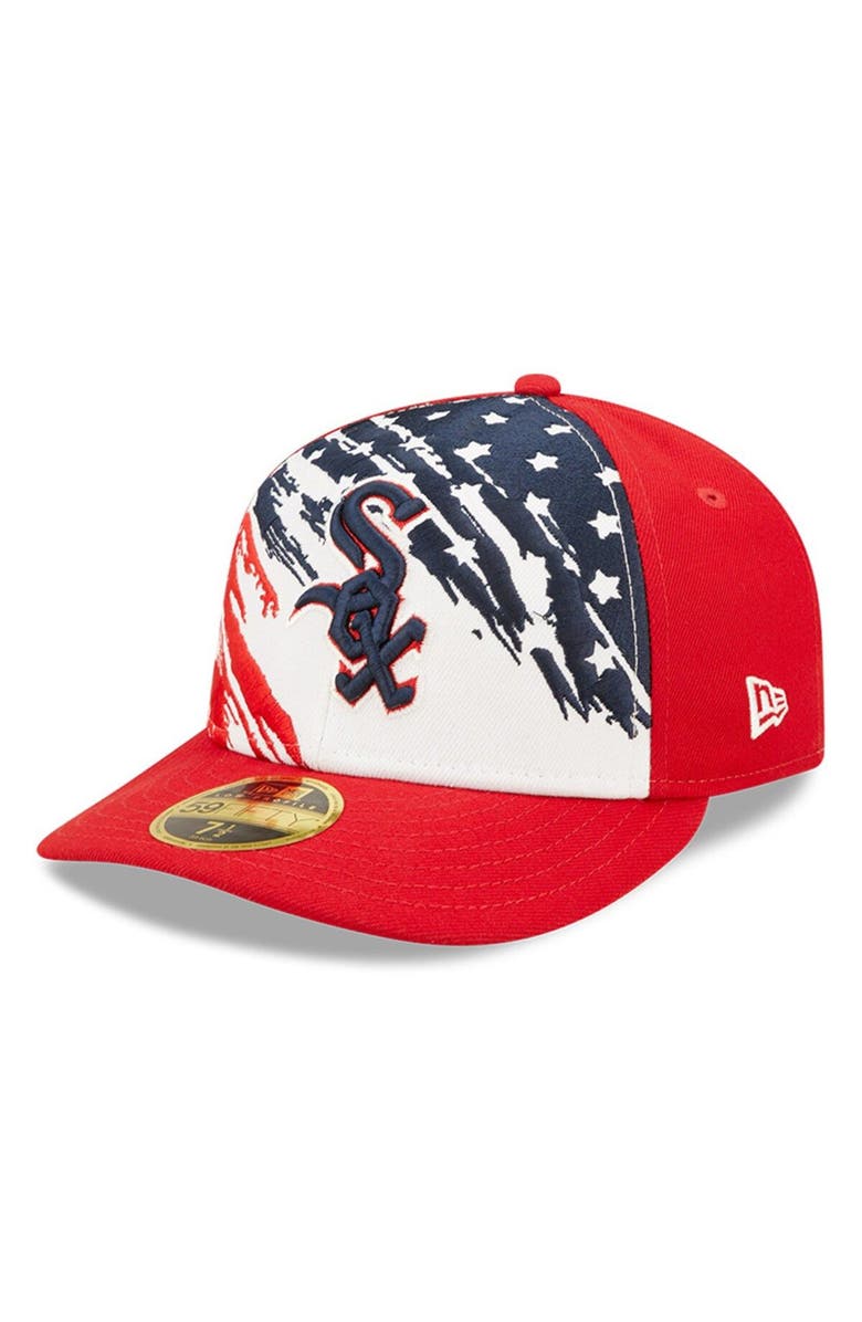 New Era Men's New Era Red Chicago White Sox 2022 4th of July Low Profile 59FIFTY Fitted Hat, Main, color, Red