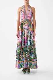 Camilla Ruffle Hem Halter Dress