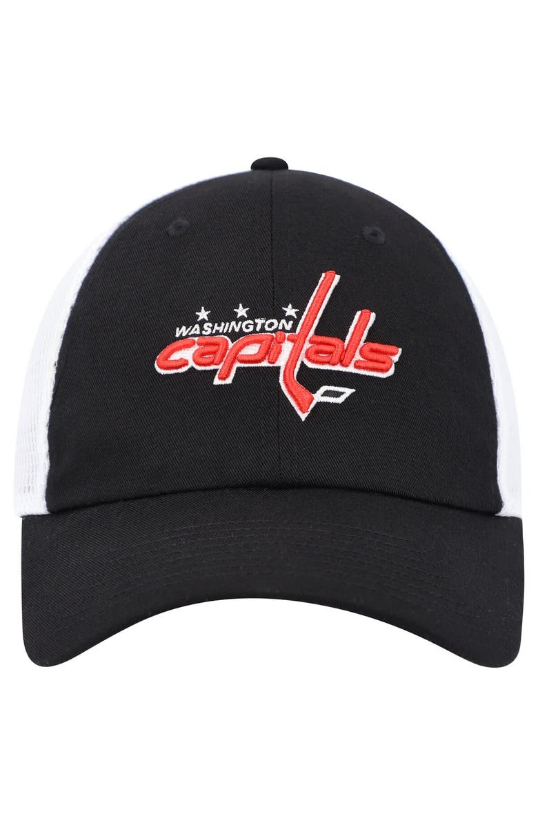 adidas Men's adidas Black Washington Capitals Color Pop Trucker Adjustable Hat, Alternate, color,