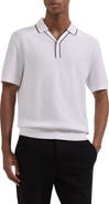 Bugatchi Waffle Stitch Polo Sweater