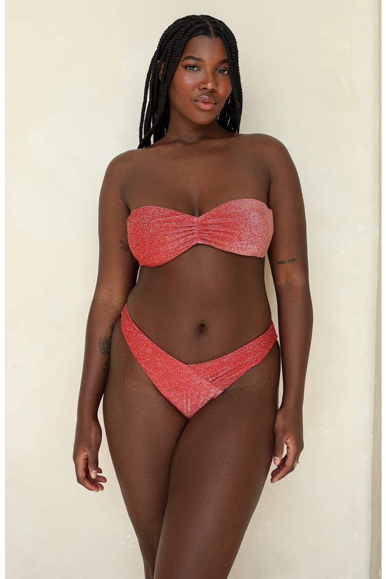 Angel Cheeky Bikini Bottom, Alternate, color, Flame