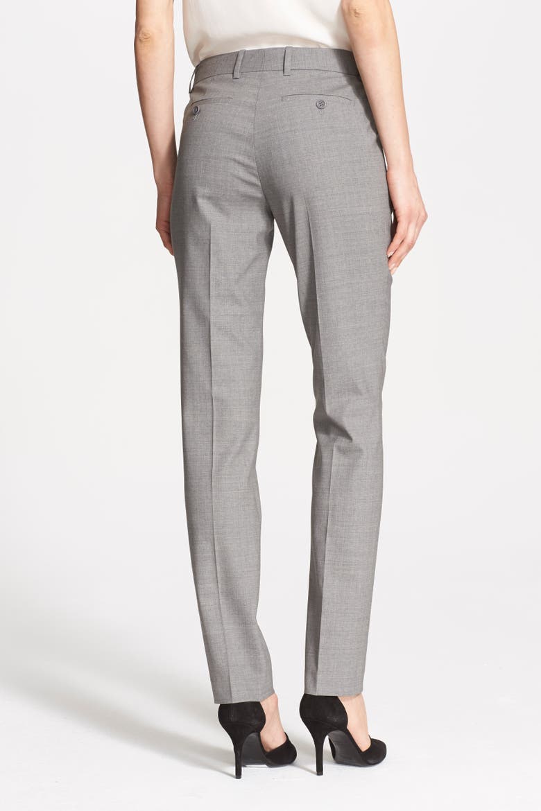 'Super Slim Edition' Stretch Wool Pants, Alternate, color, LIGHT GREY