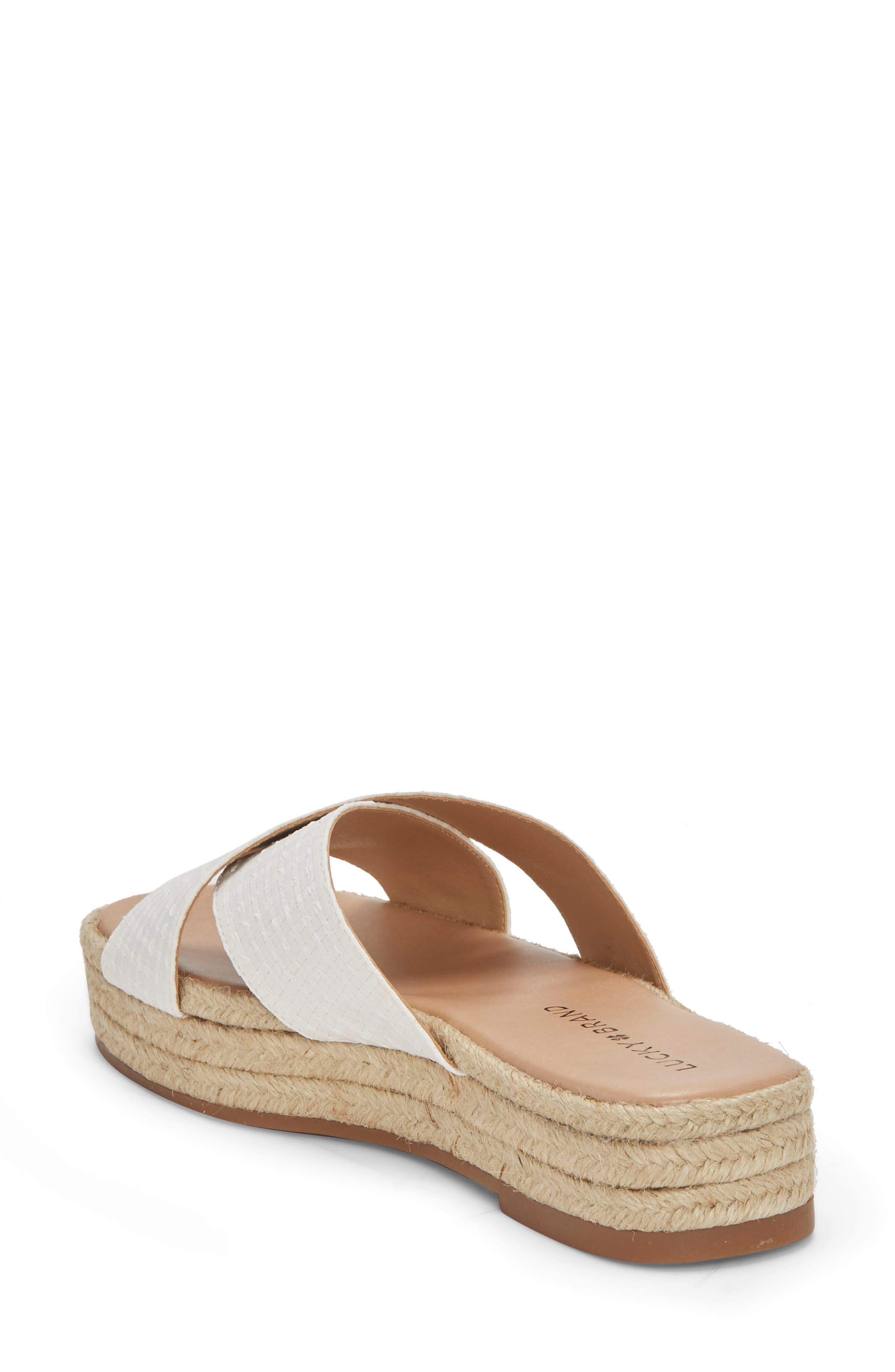 Gayte Slide Sandal, Alternate, color, WHITE TEXTILE