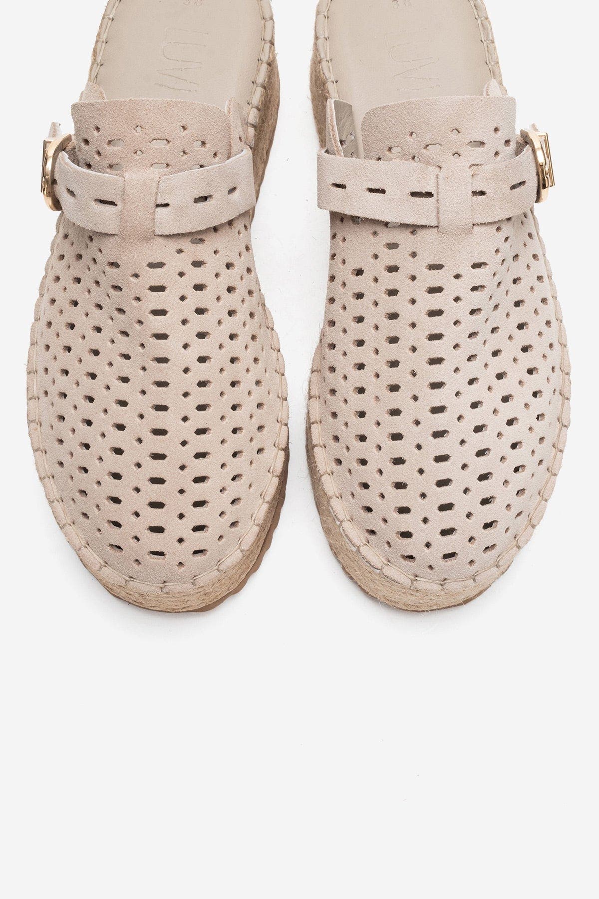 Louis Leather Platform Sandal, Alternate, color, Beige Suede