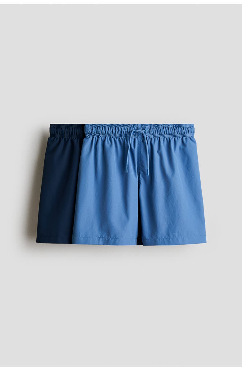 H&M 2-pack Swim Shorts, Main, color, Navy Blue/Blue