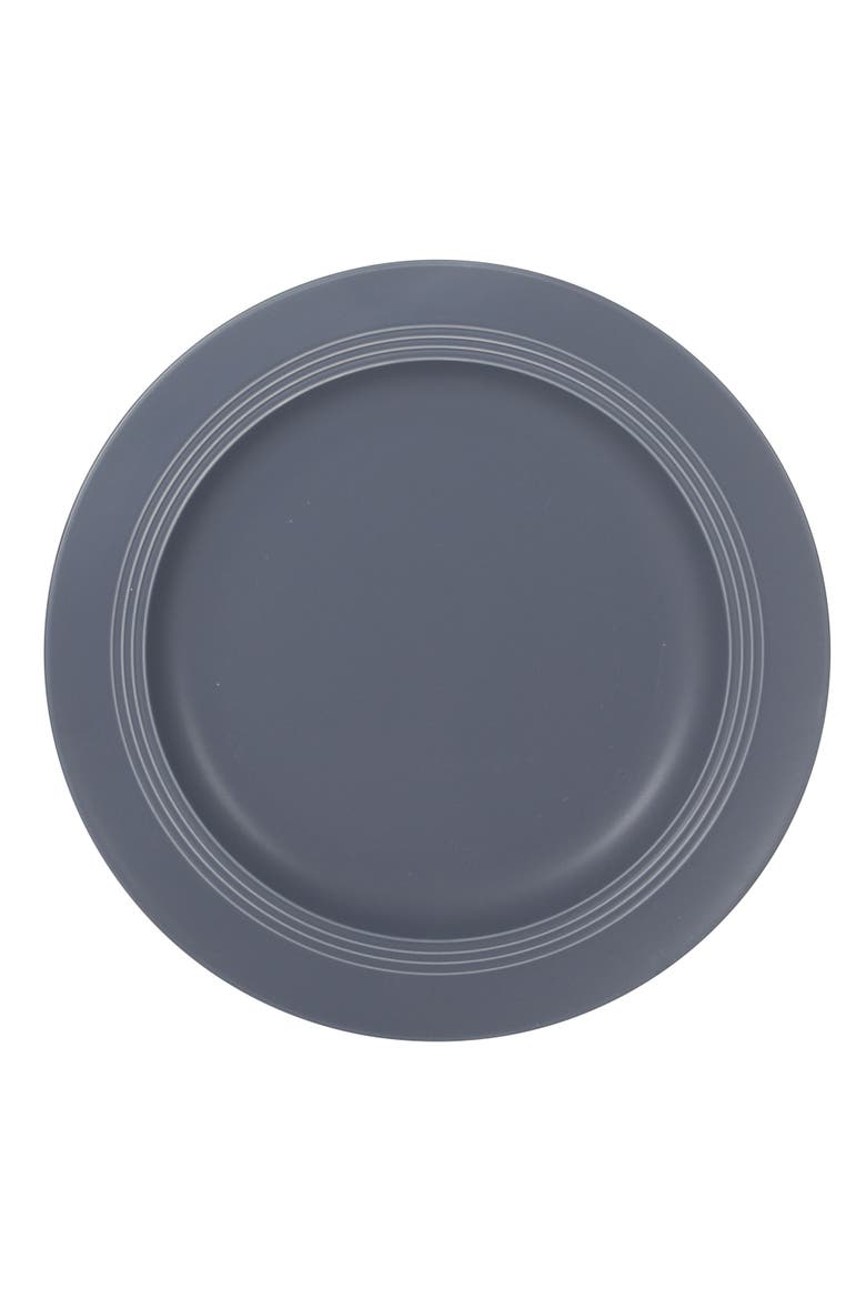 Soleil 12 Piece Stoneware Plates and Bowls Dinnerware Set, Alternate, color, Echo Blue