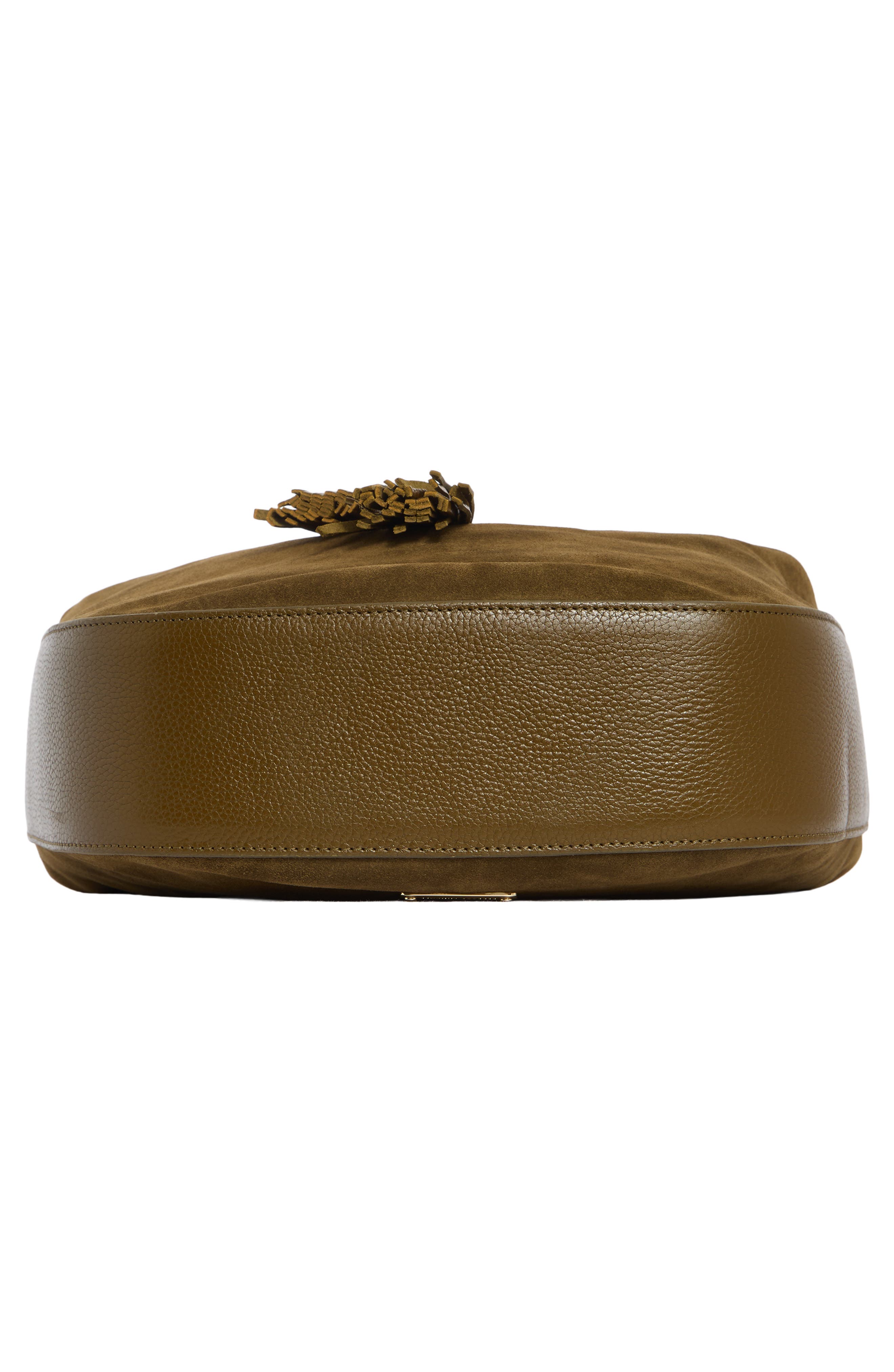 Lulu Suede Crossbody Bag, Alternate, color, JUNGLE
