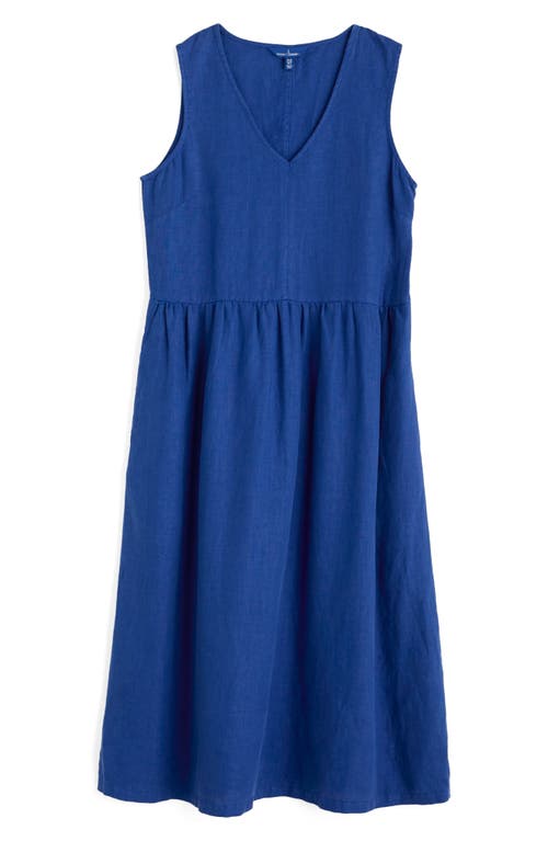 Shop Seasalt Cornwall Lowland Heather Linen Dress In Bright Marine