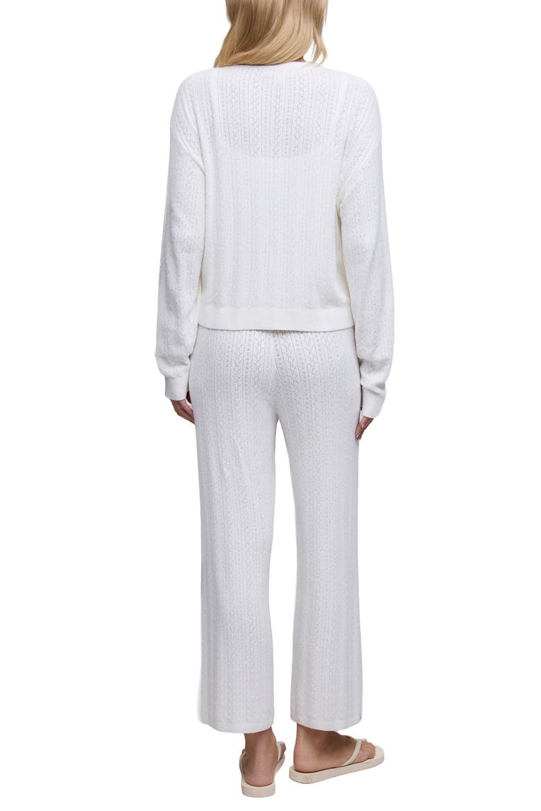 Pointelle Cardigan, Alternate, color, PEARL