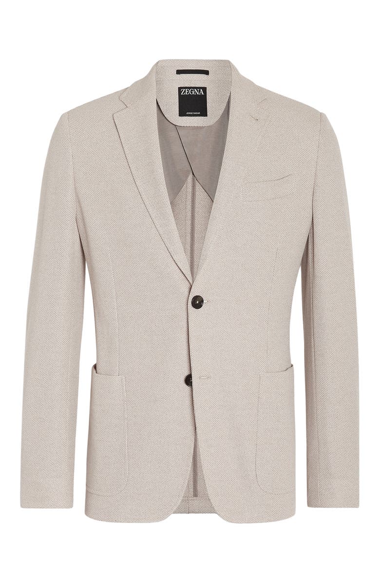 Jerseywear Cotton Sport Coat, Alternate, color, ECRU