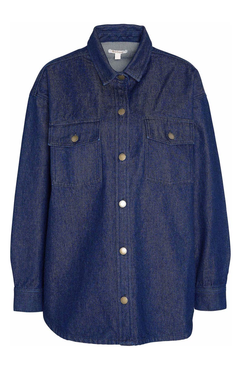 Barbour Cassie Oversize Denim Shirt, Alternate, color, Dark Indigo Wash