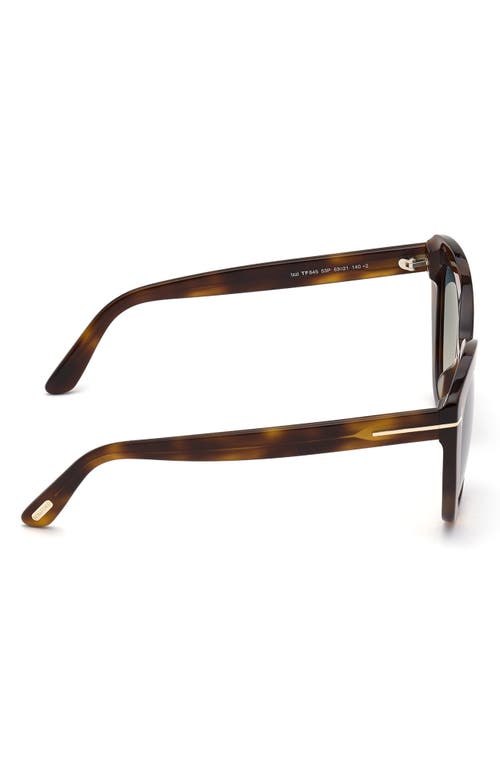 Tom Ford Izzi Acetate Cat-eye Polarized Sunglasses In Dark Havana/gradient Brown