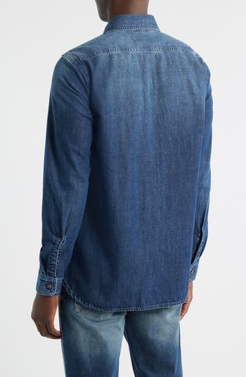 x Beckham Denim Button-Up Shirt