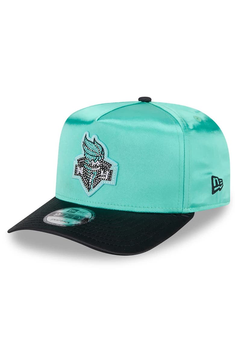 New Era Unisex New Era Turquoise/Black New York Liberty 2026 WNBA Draft Satin A-Frame 9FORTY Adjustable Hat, Alternate, color, Turquoise