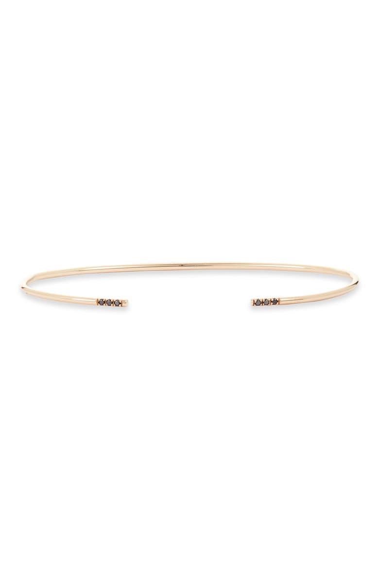 Black Diamond Cuff, Main, color, YELLOW GOLD