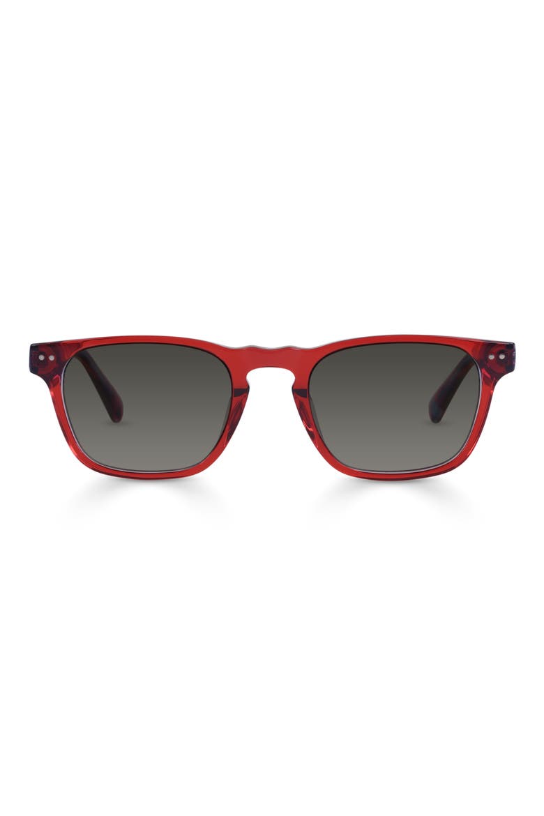 Old Sport 47mm Polarized Rectangular Sunglasses, Alternate, color, RED LAYER FRONT AND TEMPLES