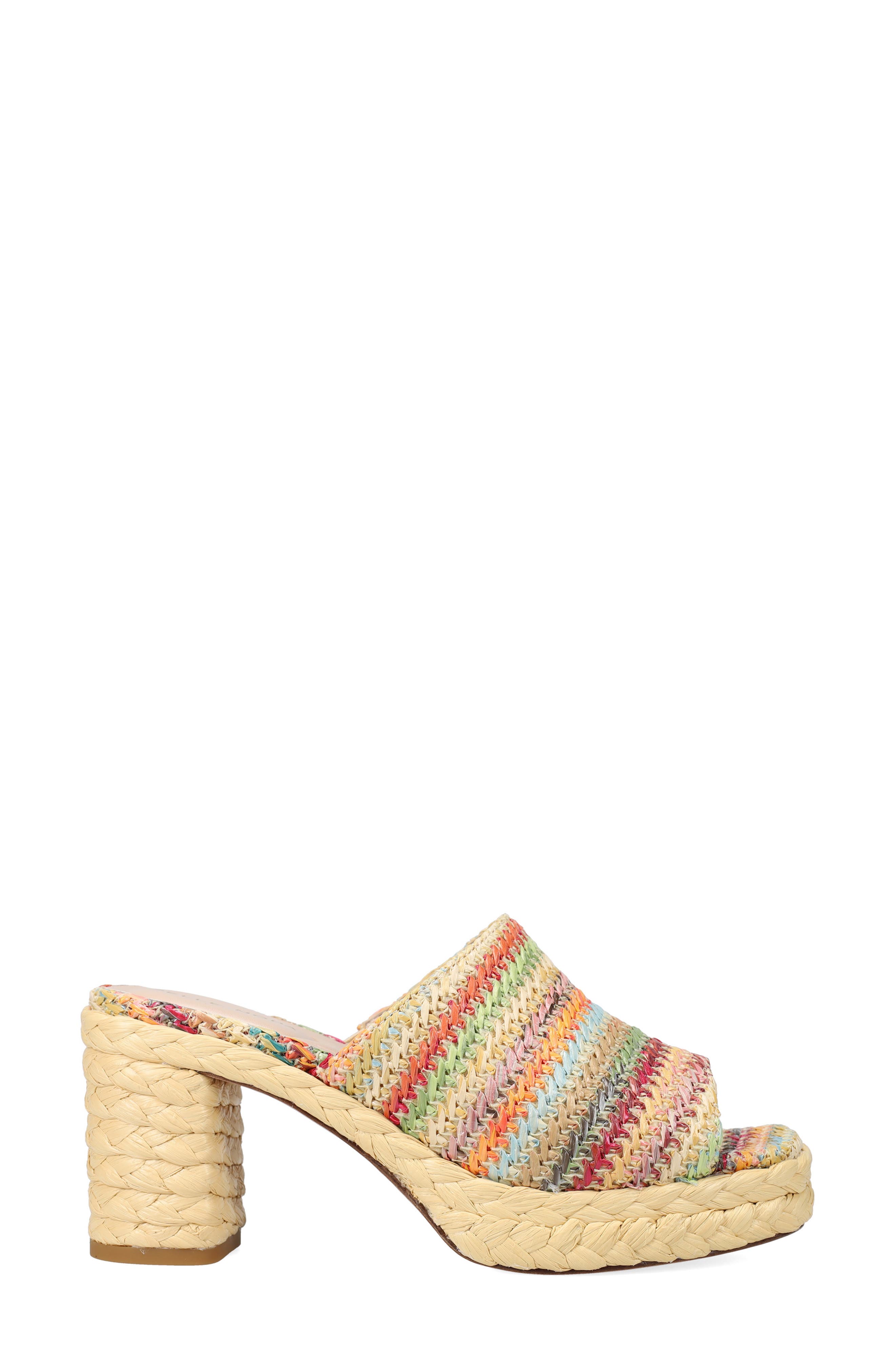 Capree Espadrille Platform Slide Sandal, Alternate, color, BEIGE MULTI