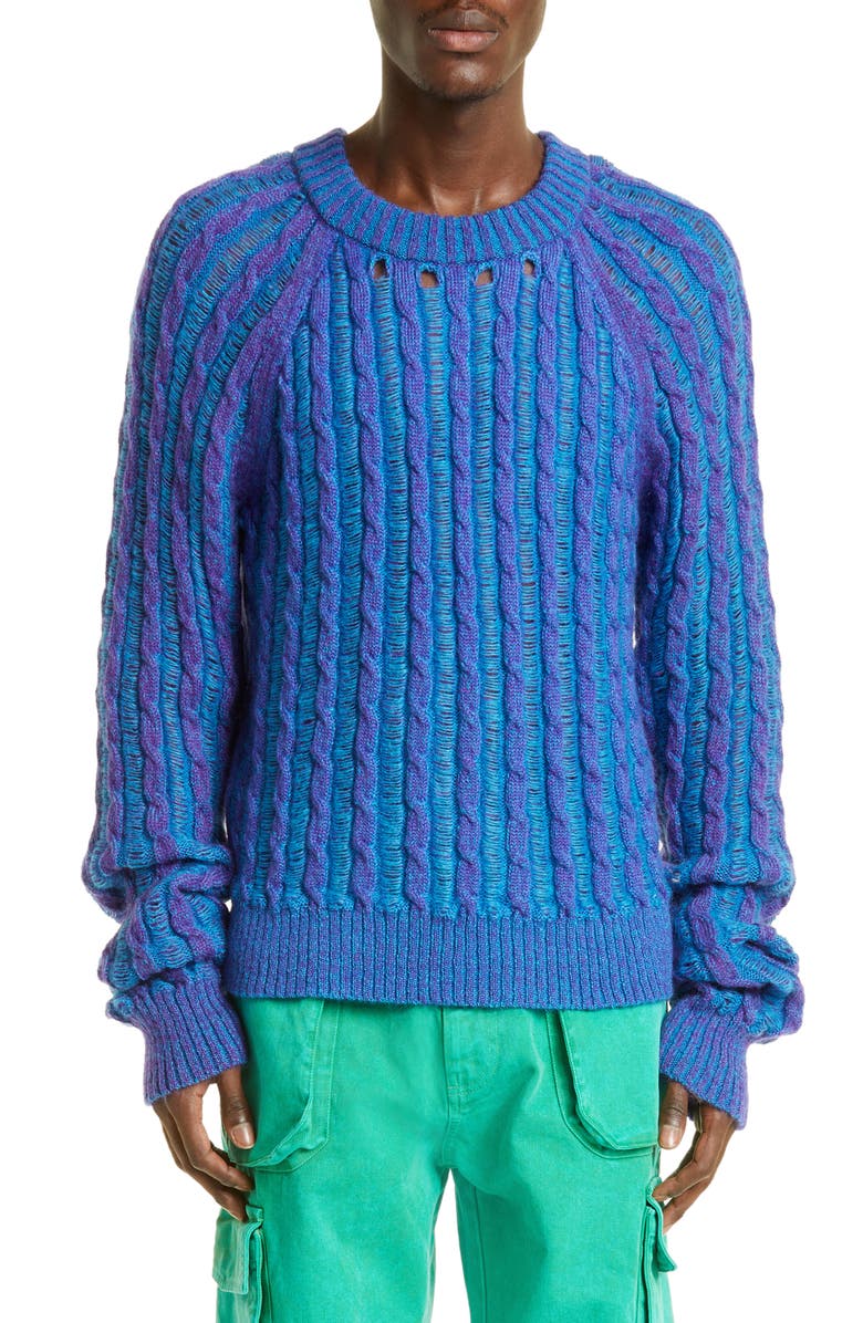 AGR Serenity Mixed Stitch Mohair Blend Sweater, Main, color, 