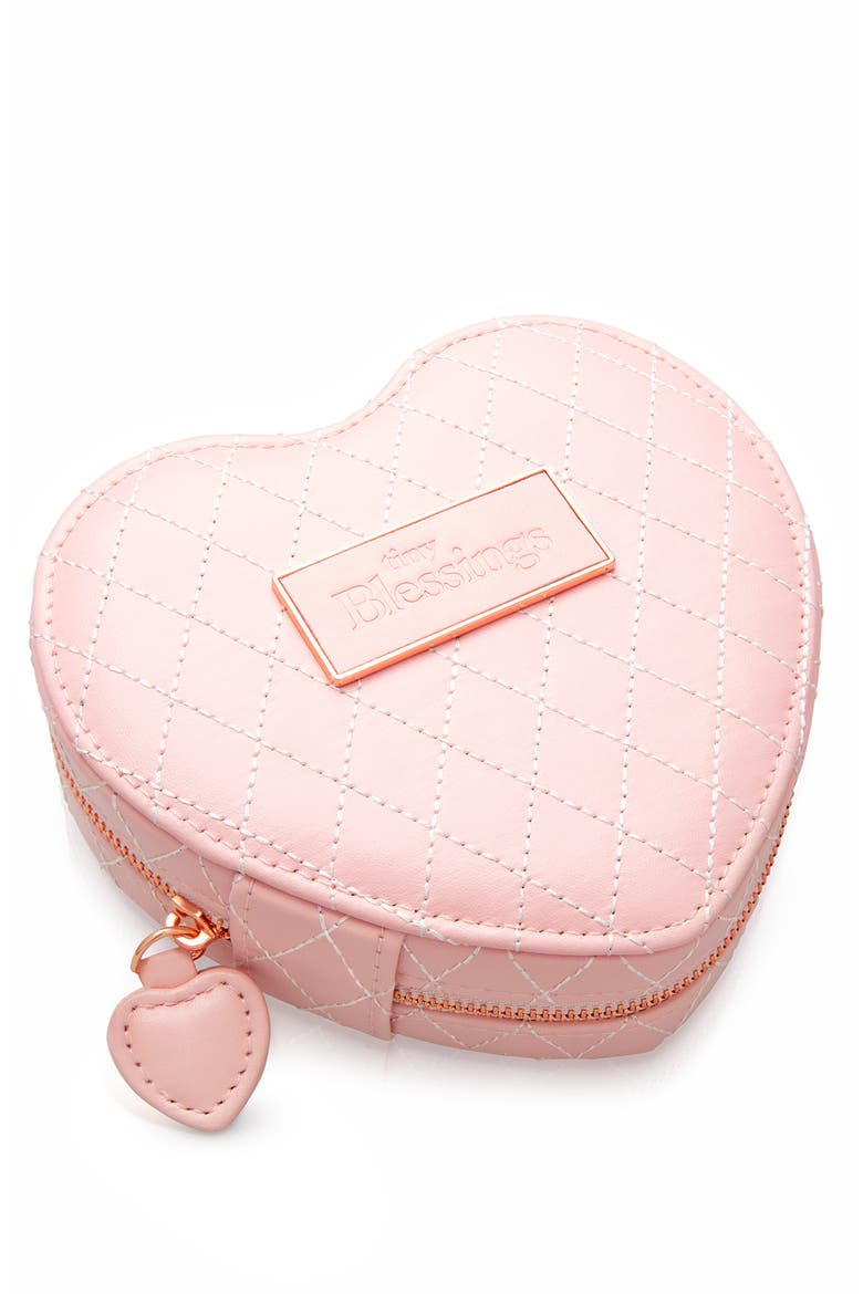 Pink Heart Jewelry Box, Main, color, Light Pink