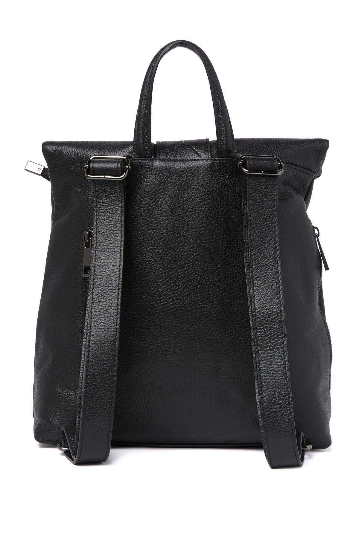 GIULIA MASSARI Leather Backpack, Alternate, color, 
