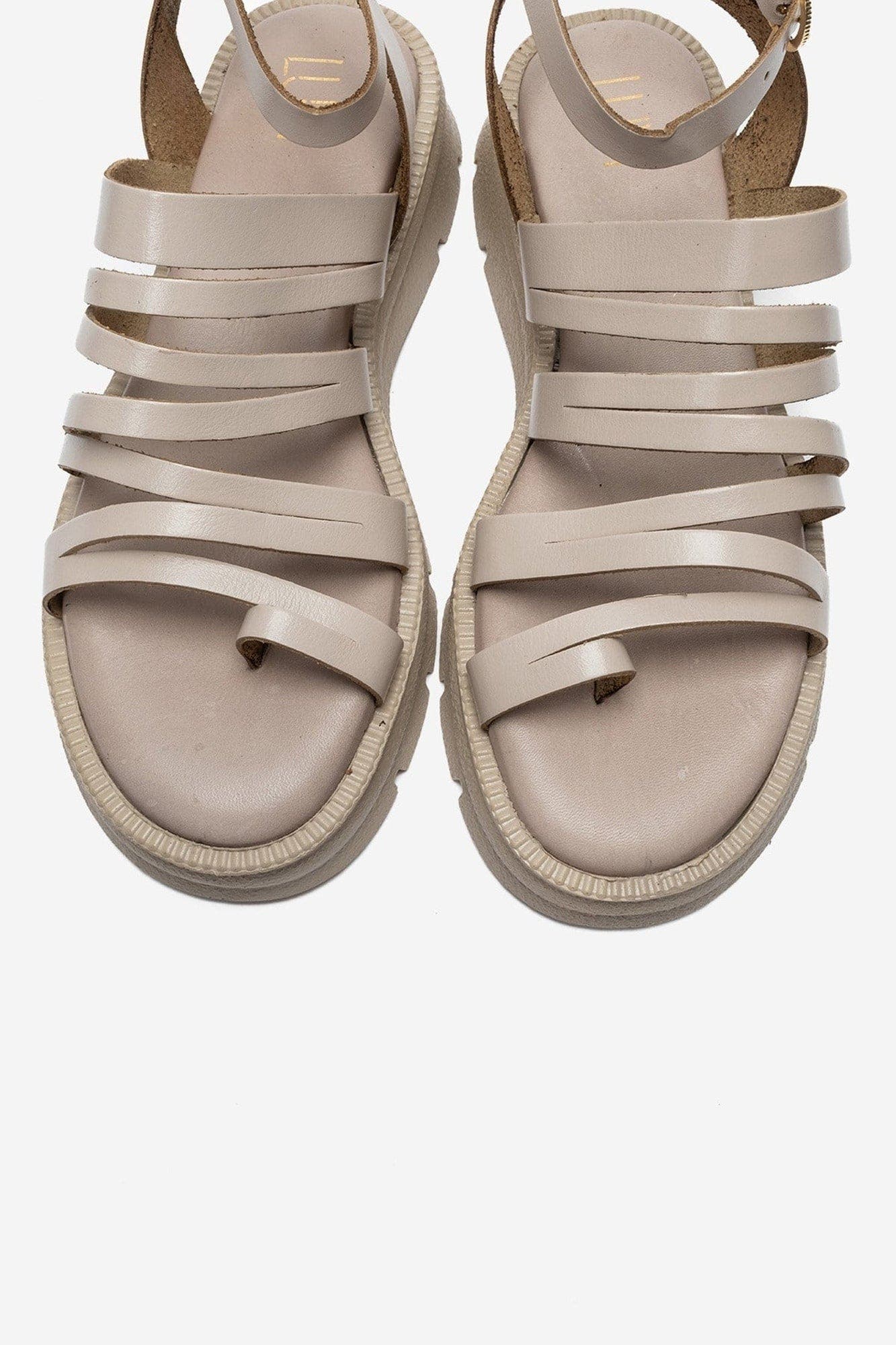 Pelsa Leather Multi Strap Sandal, Alternate, color, Cream