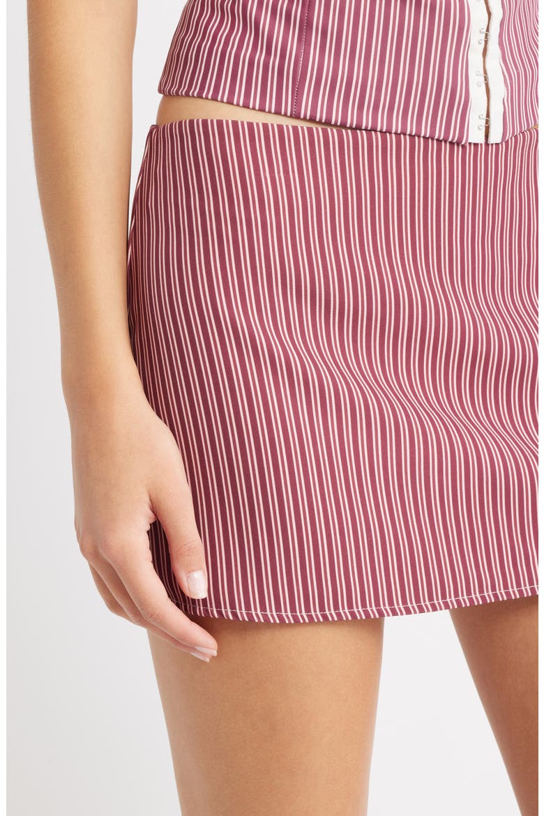 The Lucie Stripe Miniskirt, Alternate, color, PINK STRIPED