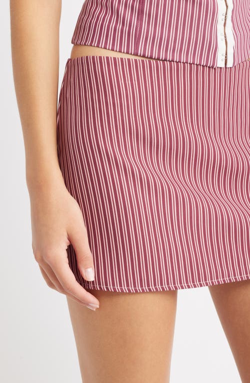 Bella Venice The Lucie Stripe Miniskirt In Pink