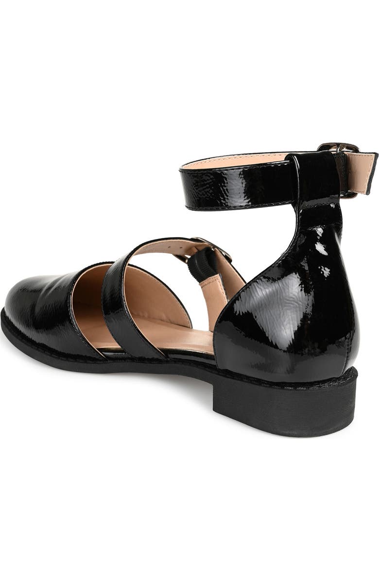 Journee Collection Constance Buckle Strap Flat, Alternate, color, Black