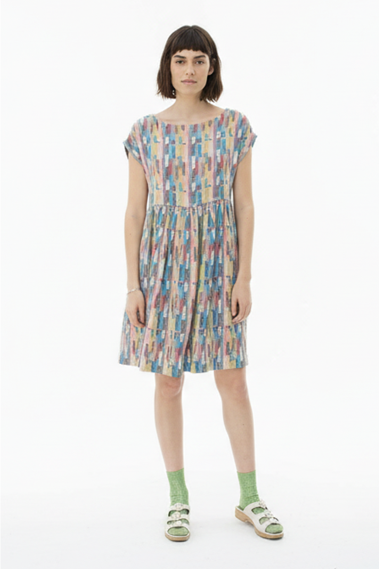 Float Slit-neck Mini Dress, Main, color, Trivia