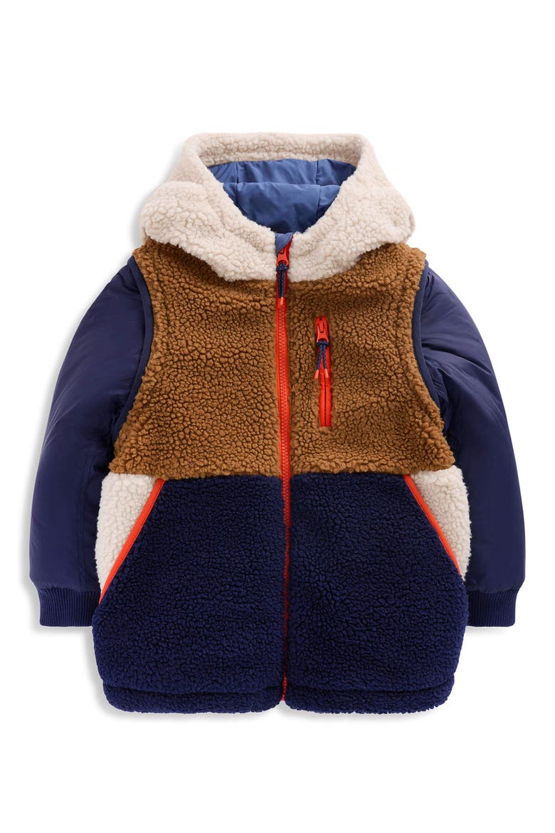 Kids' 2-in-1 Borg Mix Jacket, Main, color, BLUE
