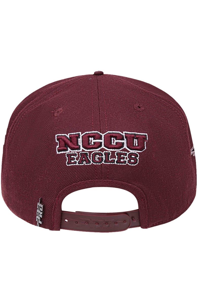 PRO STANDARD Men's Pro Standard Maroon North Carolina Central Eagles Evergreen NCCU Snapback Hat, Alternate, color,