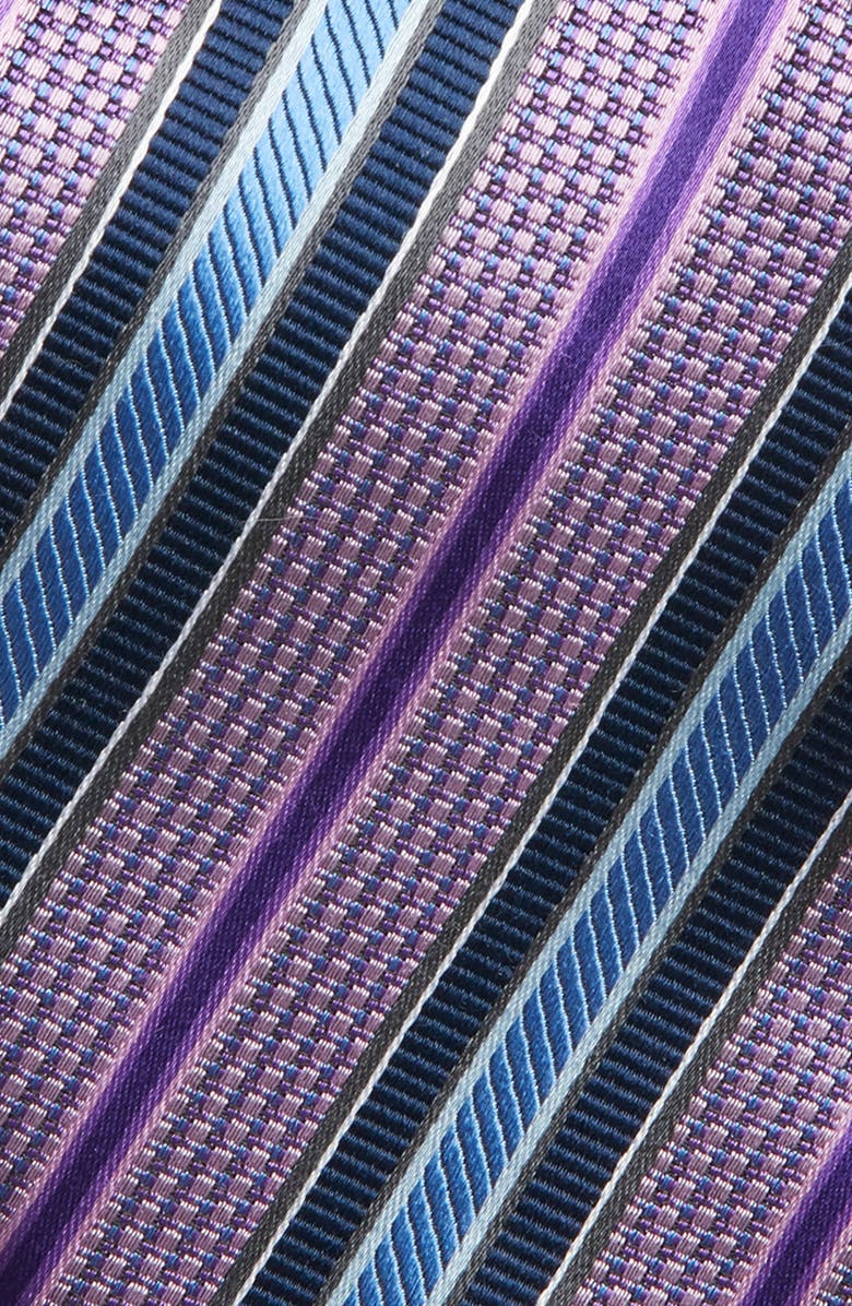 Nordstrom Stripe Silk Tie, Alternate, color, Purple