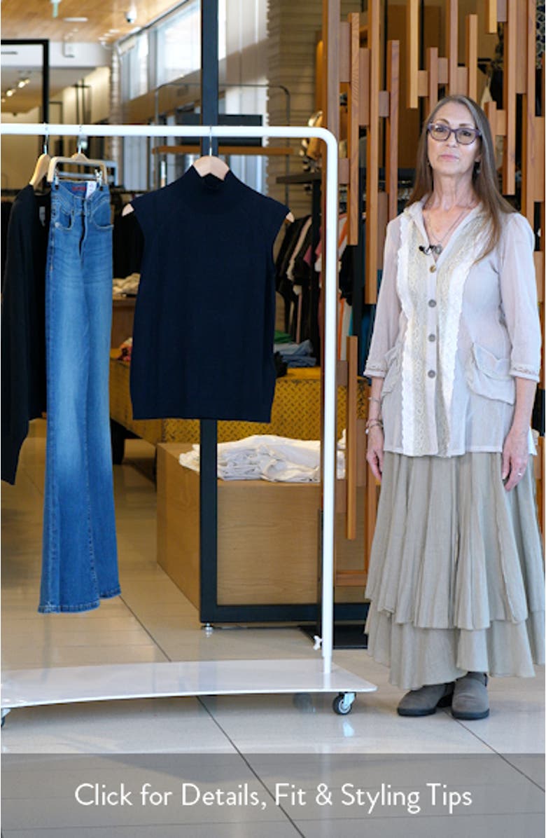 Fipini Turtleneck Sleeveless Virgin Wool Sweater, sales video thumbnail