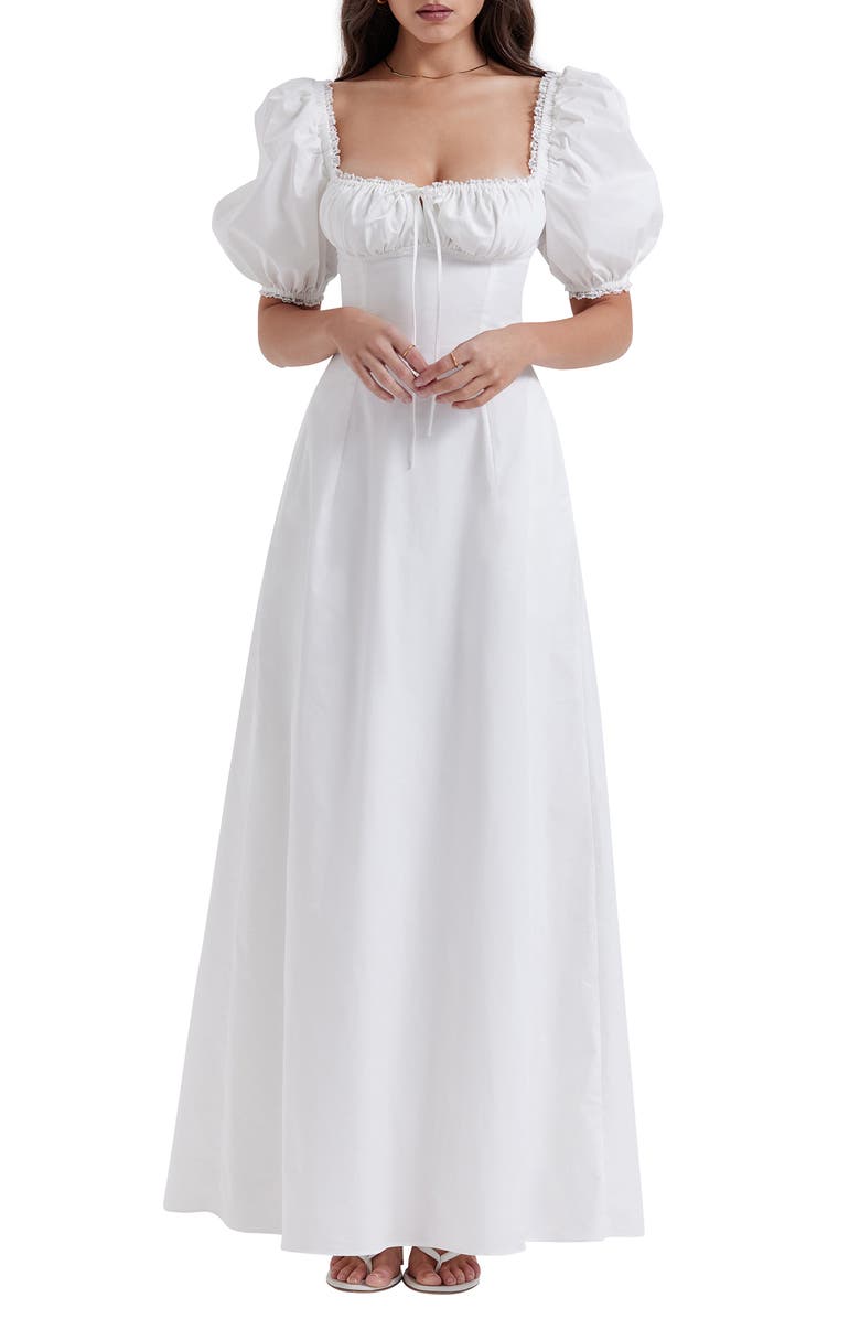 HOUSE OF CB Felizia Floral Puff Sleeve Maxi Dress, Main, color, 