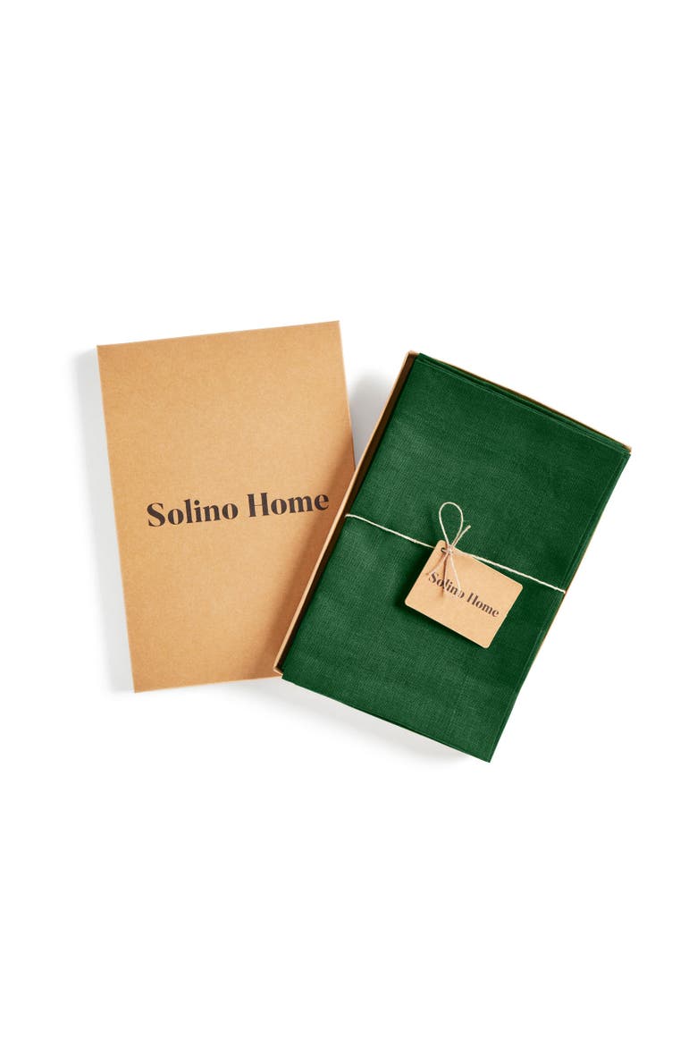 Linen Dinner Napkins Set of 4, 20 x 20" - Fete, Alternate, color, Pine Green