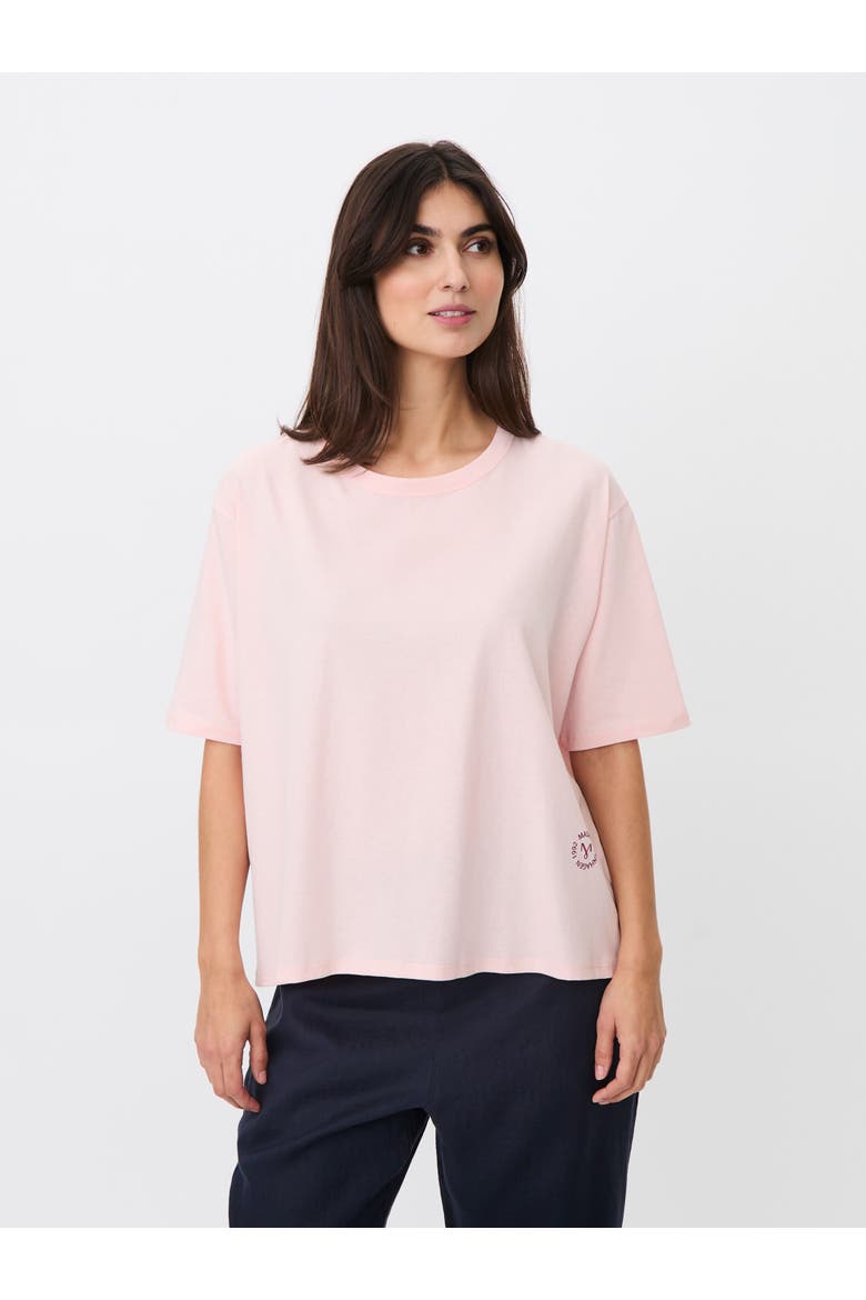 Madoreann Relaxed Round Neck T-Shirt, Main, color, Strawberry Cm