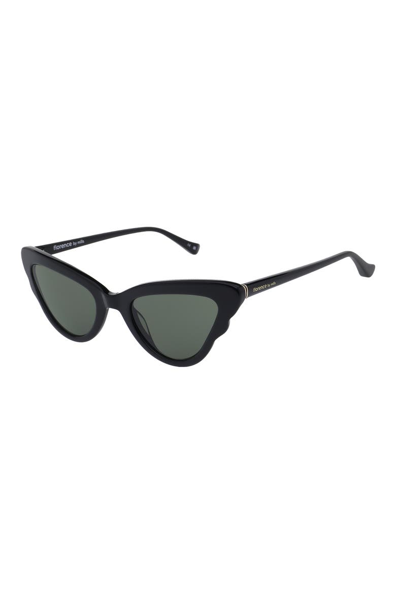 51mm Butterfly Sunglasses, Alternate, color, GLOSS BLACK
