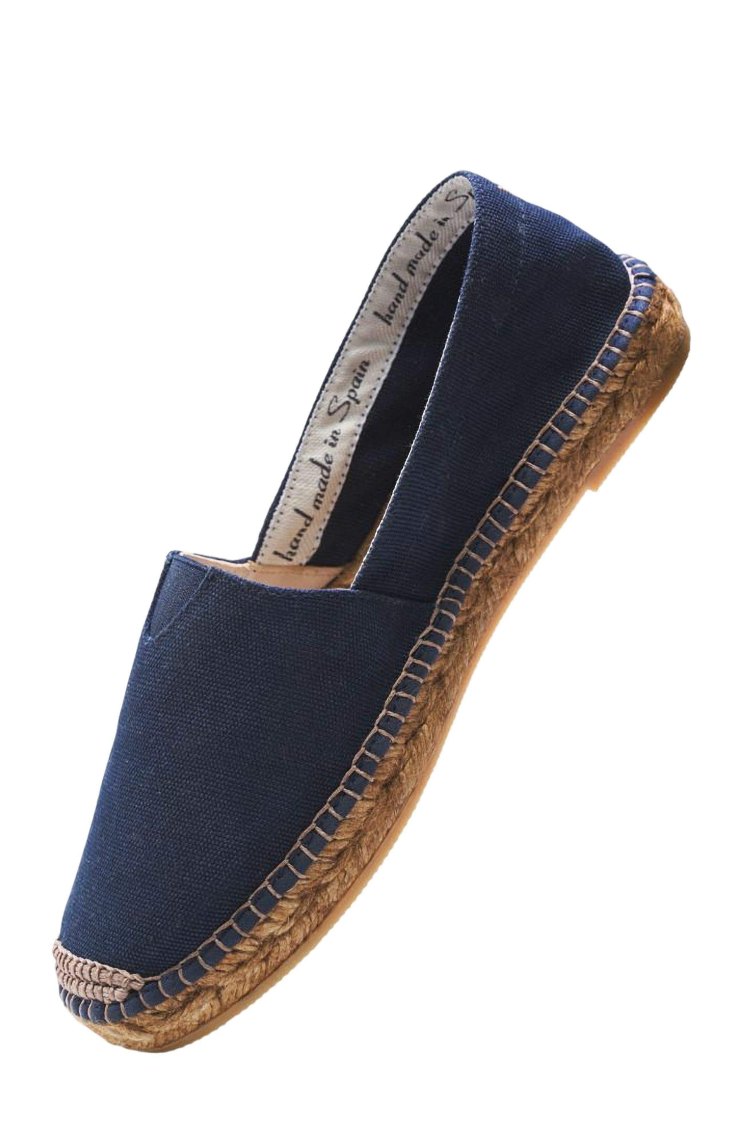 Barceloneta Canvas Espadrille Flats, Alternate, color, Navy Blue
