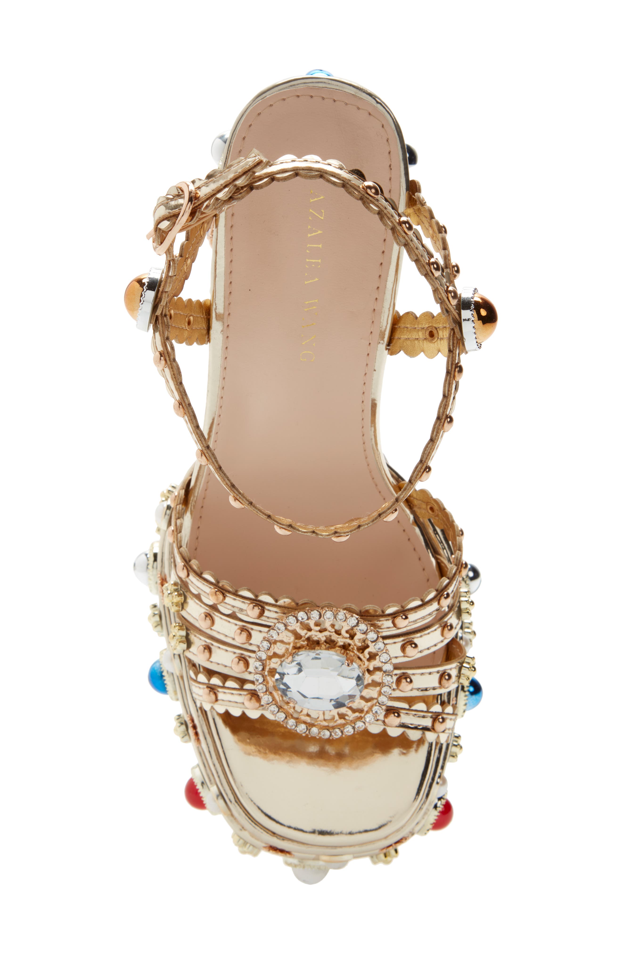 AZALEA WANG Lola Ankle Strap Platform Sandal, Alternate, color, 