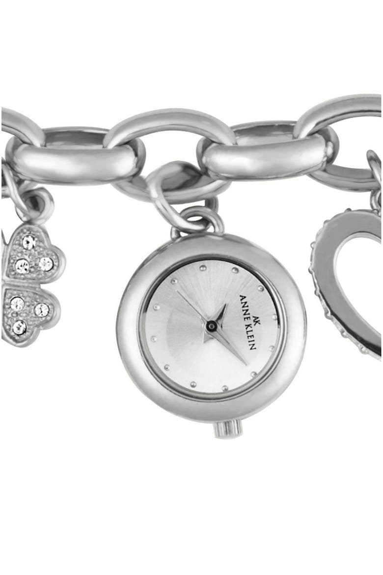 Charm Bracelet Watch, Alternate, color, SILVER
