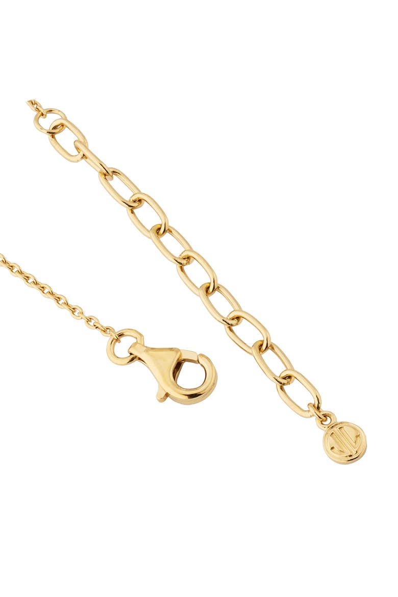 Single Station Rectangle Dash Necklace In Sterling 18K Gold Overlay, Alternate, color, RED
