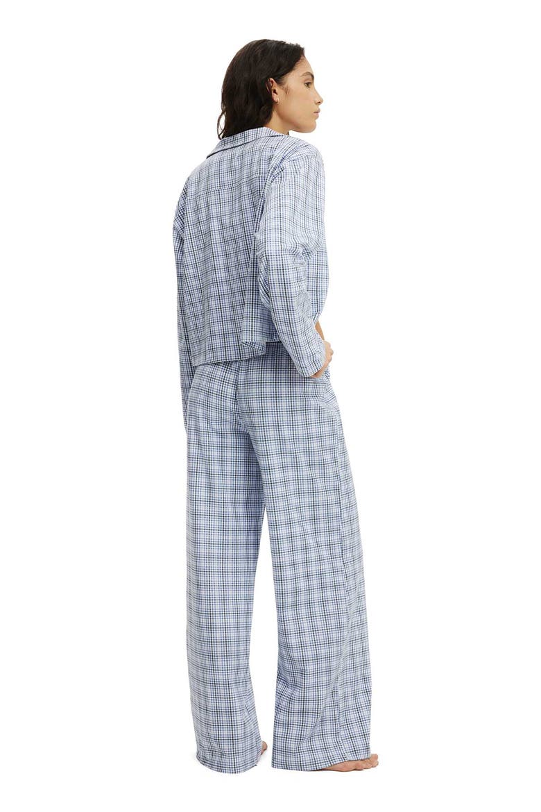 Women's Dreamy Soft Boxy Button Down Shirt, Alternate, color, Isla Micro Check Daydream