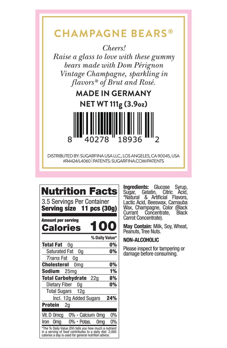 sugarfina Cheers to Love Set of 3 Candy Cubes, Alternate, color, 