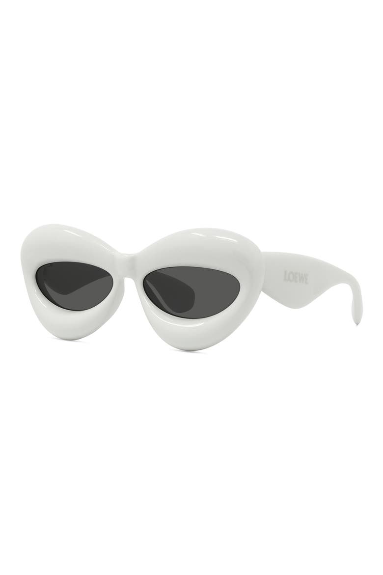 55mm Cat Eye Sunglasses, Alternate, color, GREY / SMOKE